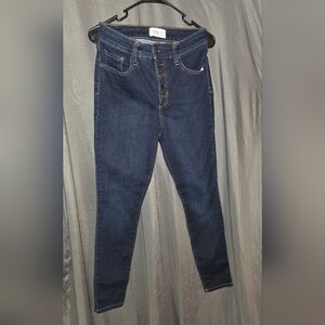 Crown & Ivy Dark Blue High Rise Jeans